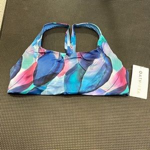 NWT Athleta Malibu Printed Bikini Top A-C XL